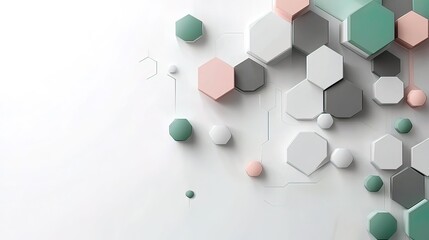 Wall Mural - Abstract Geometric Pattern with Hexagon Shapes