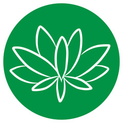 Sticker - Lotus Flower Icon Vector