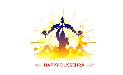 Poster - Happy Dussehra festival background.