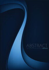 Poster - graphic vector curve line overlap background for text and message design