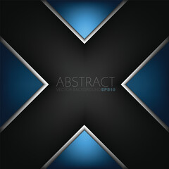 Poster - graphic geometric triangle overlap vector layer background for text and message design
