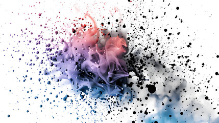 Wall Mural - Ink spray dots, paint brush drops, background. Vector illustration