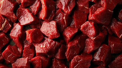 Poster - Texture or background of delicious fresh meat. Red beef meat close-up. Meat food background.