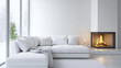 © Vector point - a beautiful house in which the fireplace in the living room gets a lot of attention, Beautiful living room in new traditional style luxury home.