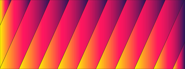 Sticker - Abstract Curved Wave Gradient in vibrant colorful Modern Vector Illustration with Flowing Lines and Bold Color Transitions for Digital Art, Backgrounds, and Graphic Design Project