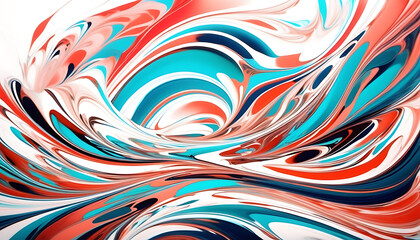 Abstract art with vibrant colors and dynamic swirling lines