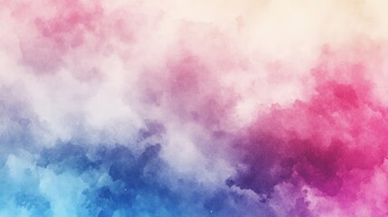 Poster - Soft pastel watercolor texture with gentle gradients blending smoothly for a calming effect Close-up photo with clean background
