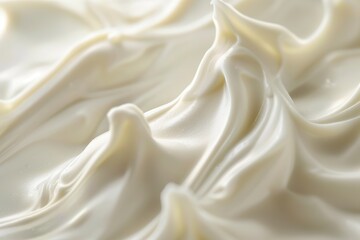 Creamy white skincare product texture with peaks and swirls