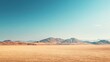 © MakoPoko - Expansive desert landscape with a clear sky background evoking solitude adventure and the vastness of the natural world