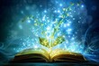 © Ben - Open book with glowing flowers emerging, symbolizing the magical world of imagination and storytelling, where literature brings dreams and fantasies to life.