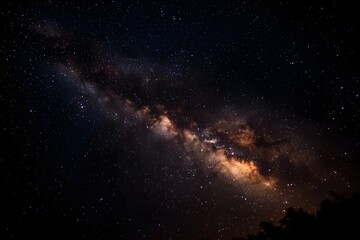 A starry night sky with the Milky Way galaxy