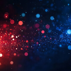 Wall Mural - abstract red white and blue glitter background -red blue glitter sparkle on dark background