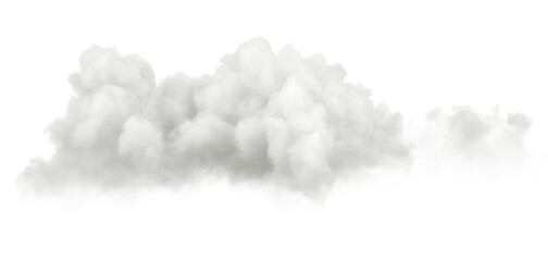 Wall Mural - puff white clouds elements isolate on transparent backgrounds 3d illustration png
