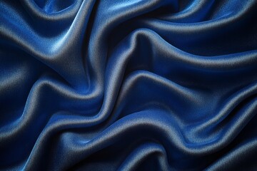 Blue Silk Fabric Texture Background