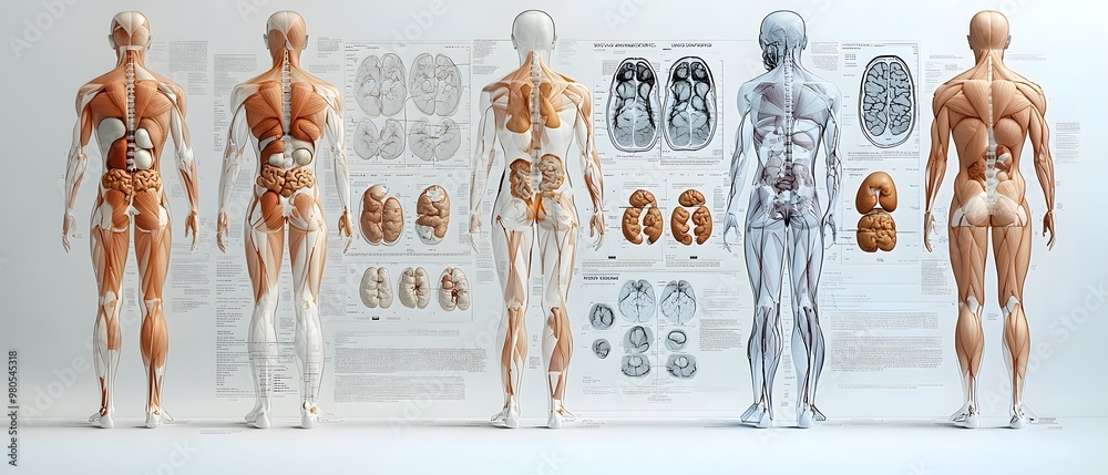 Exploring Body Human anatomy x-ray with a clean, minimal texture and 3D design. The ...