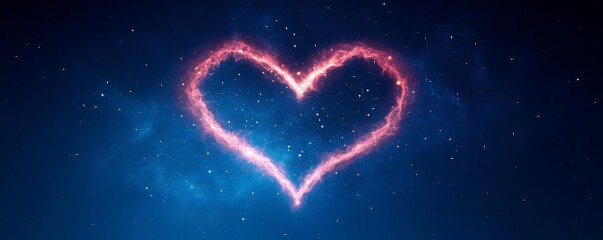 two zodiac constellations forming a heart pattern in a nebula, cosmic love in the universe