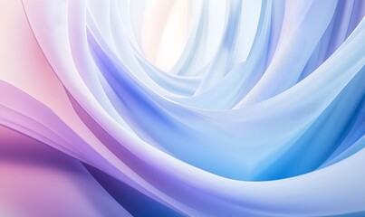 Wall Mural - Abstract background with a pastel purple and blue color gradient  curved lines  soft lighting 