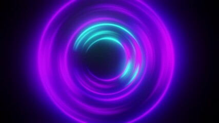 Poster - Luminous Swirling Glowing Circles. Computer generated 3d render