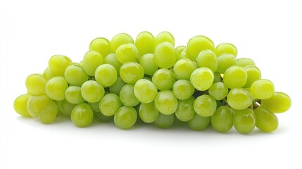 Green Grapes Isolated On White Background