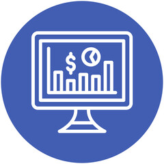 Wall Mural - Online Statistics vector icon illustration of Business & Economy iconset.