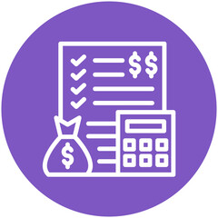 Poster - Budget Calculations vector icon illustration of Business & Economy iconset.