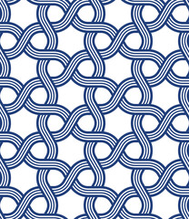 Wall Mural - abstract, backdrop, background, bicolor, blue, color, colorful, creative, curl, curve, decorative, design, elegant, fabric, geometric, graphic, grid, illustration, interlaced, interlocking, intersecti