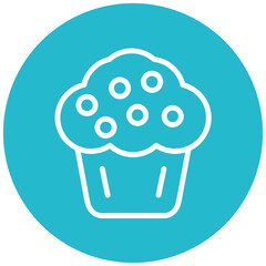 Sticker - Cupcakes vector icon illustration of Party and Celebration iconset.