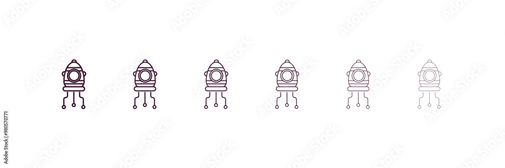microbots outline icon. Linear vector from ai and tech concept. 6 ...