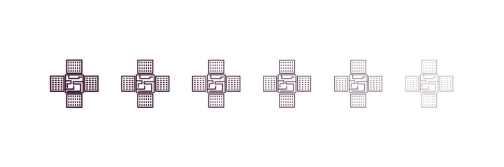 Poster - nano sensor outline icon. Linear vector from ai and tech concept. 6 different line style nano sensor icon included thin, light, regular, medium, bold, black