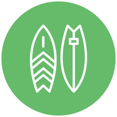 Poster - Surfboard vector icon illustration of Coastline iconset.