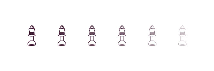 Aufkleber - chess outline icon. linear vector from ai and tech concept. 6 different line style chess icon includ