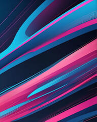 Sticker - Fast motion lines with blue and pink gradients