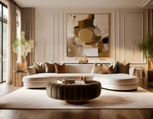 Luxury living room interior Generated image