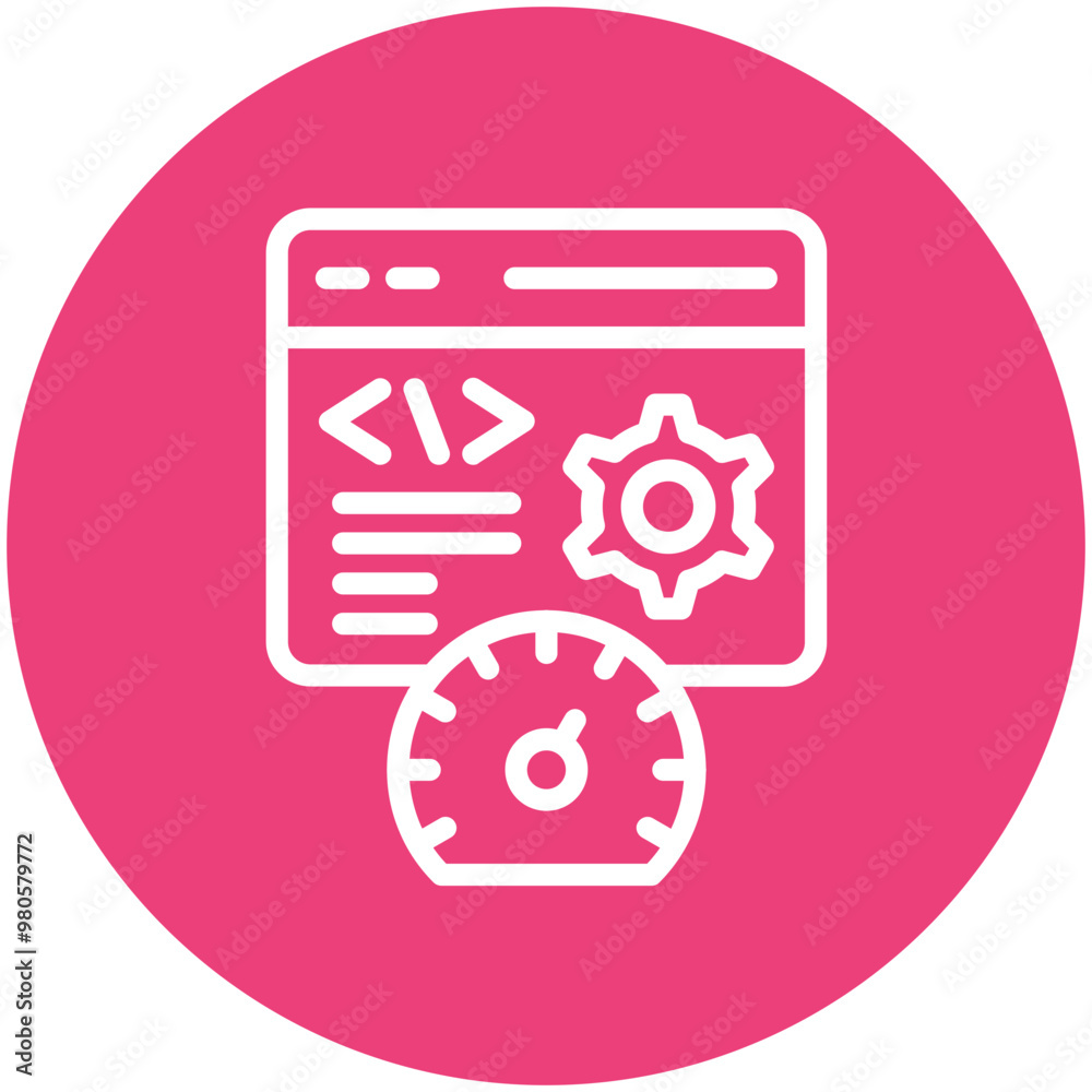 Efficiency vector icon illustration of No Code iconset.