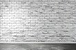 © ARTSPRIO - Textured White Brick Wall Image, White Brick Wall Closeup, Smooth White Brick Wall Background, Elegant White Brick Wall Photo