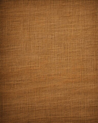 Canvas Print - Rough burlap texture with dark tan to burnt orange gradient