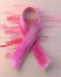 © AImagine Designs - A symbolic pink ribbon representing breast cancer awareness, beautifully designed with watercolor effects.