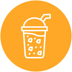 Sticker - Smoothie vector icon illustration of Street Food iconset.