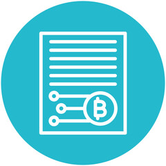 Poster - Smart Contract vector icon illustration of Cryptocurrency iconset.