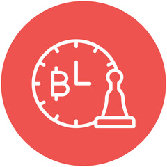 Sticker - Timestamping vector icon illustration of Cryptocurrency iconset.