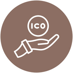 Poster - Initial Coin Offering vector icon illustration of Cryptocurrency iconset.