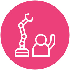 Sticker - Teleoperated Robot vector icon illustration of Robotics iconset.