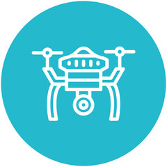 Sticker - Drone vector icon illustration of Robotics iconset.