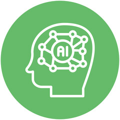 Sticker - Artificial Intelligence vector icon illustration of Robotics iconset.