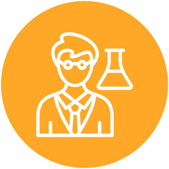 Canvas Print - Scientist Male vector icon illustration of Achievements iconset.