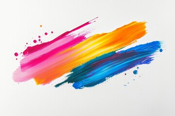 Wall Mural - Minimalist colorful brushstroke on a clean background 