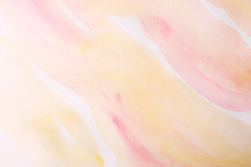 Wall Mural - Watercolor abstract background peach yellow  colors.