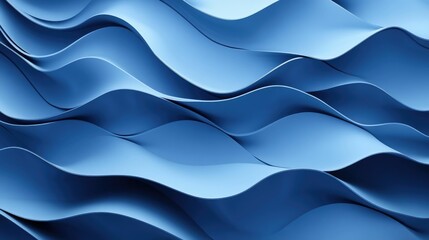 Wall Mural - Abstract blue waves creating a fluid, dynamic texture.