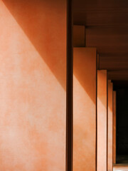 Fototapete - Building Columns perspective shade shadow Architecture details Abstract background 