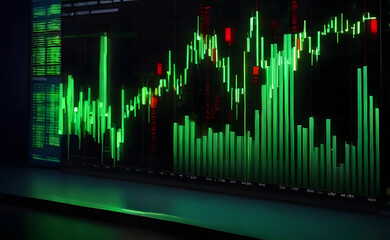 Stock market chart , Business graph background